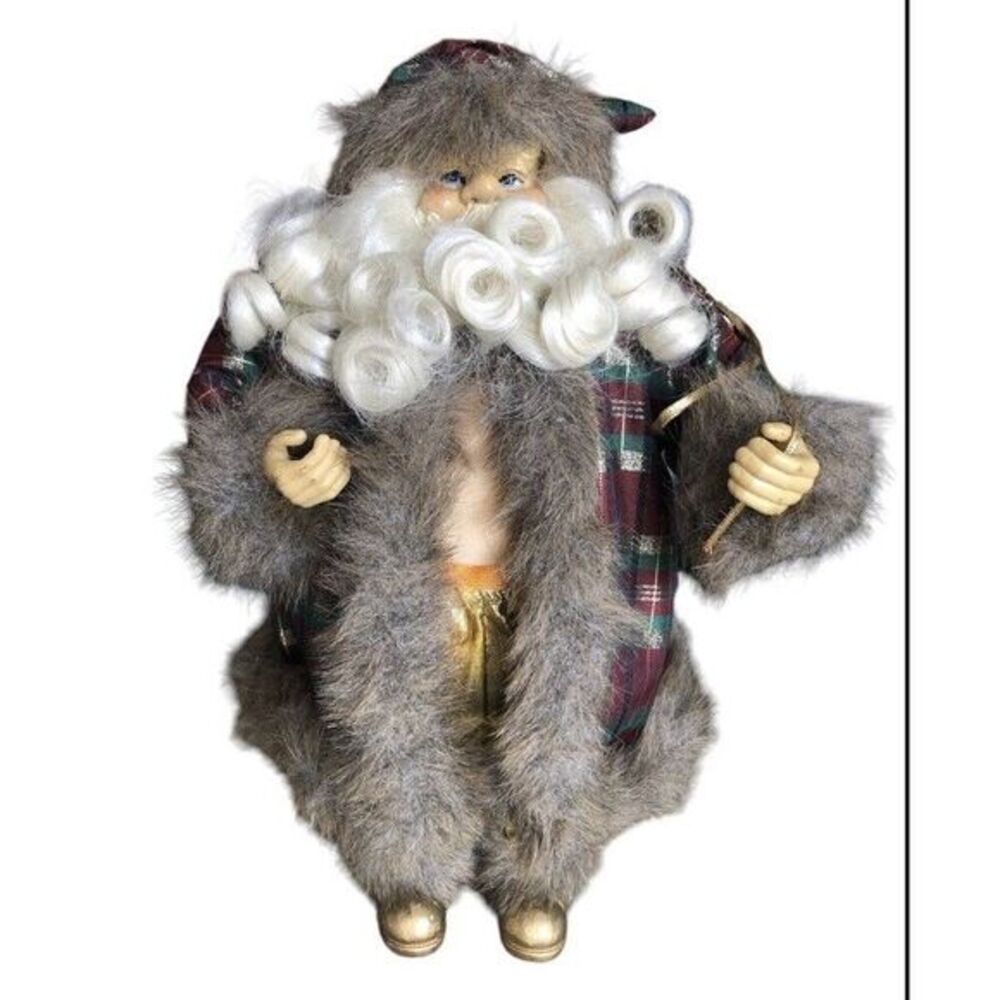 Santa‎ With Gift Bag Over Shoulder) 15 Inches Long  Width 7 1/2 Inches)